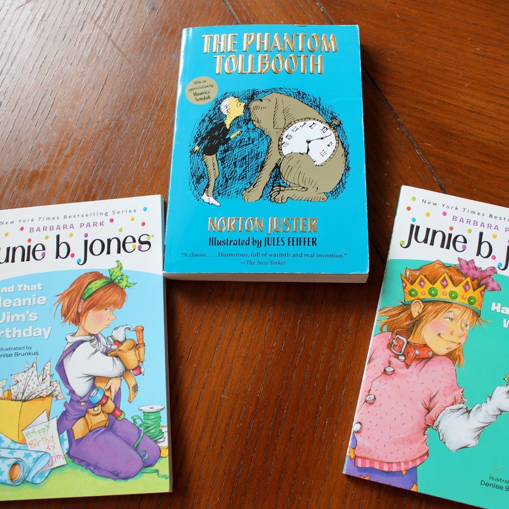 3 books! 2 Junie b Jones & The Phantom Tollbooth
